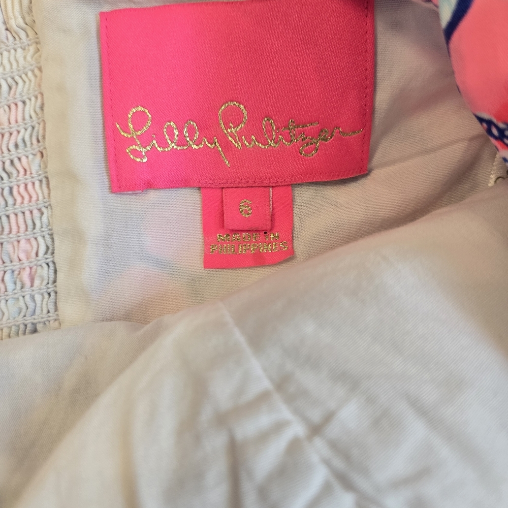 Lilly Pulitzer Neola Engineered Romper Party Like A Lobstar - Picture 5 of 7
